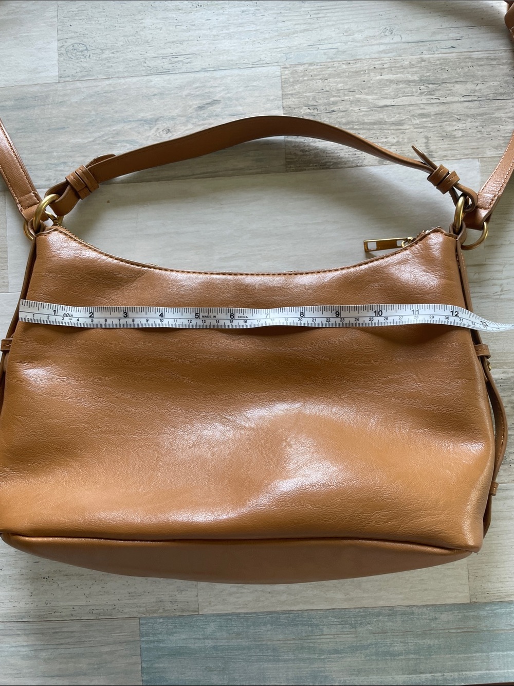 Zara Cognac Brown Faux Leather Shoulder Bag - Picture 9 of 16